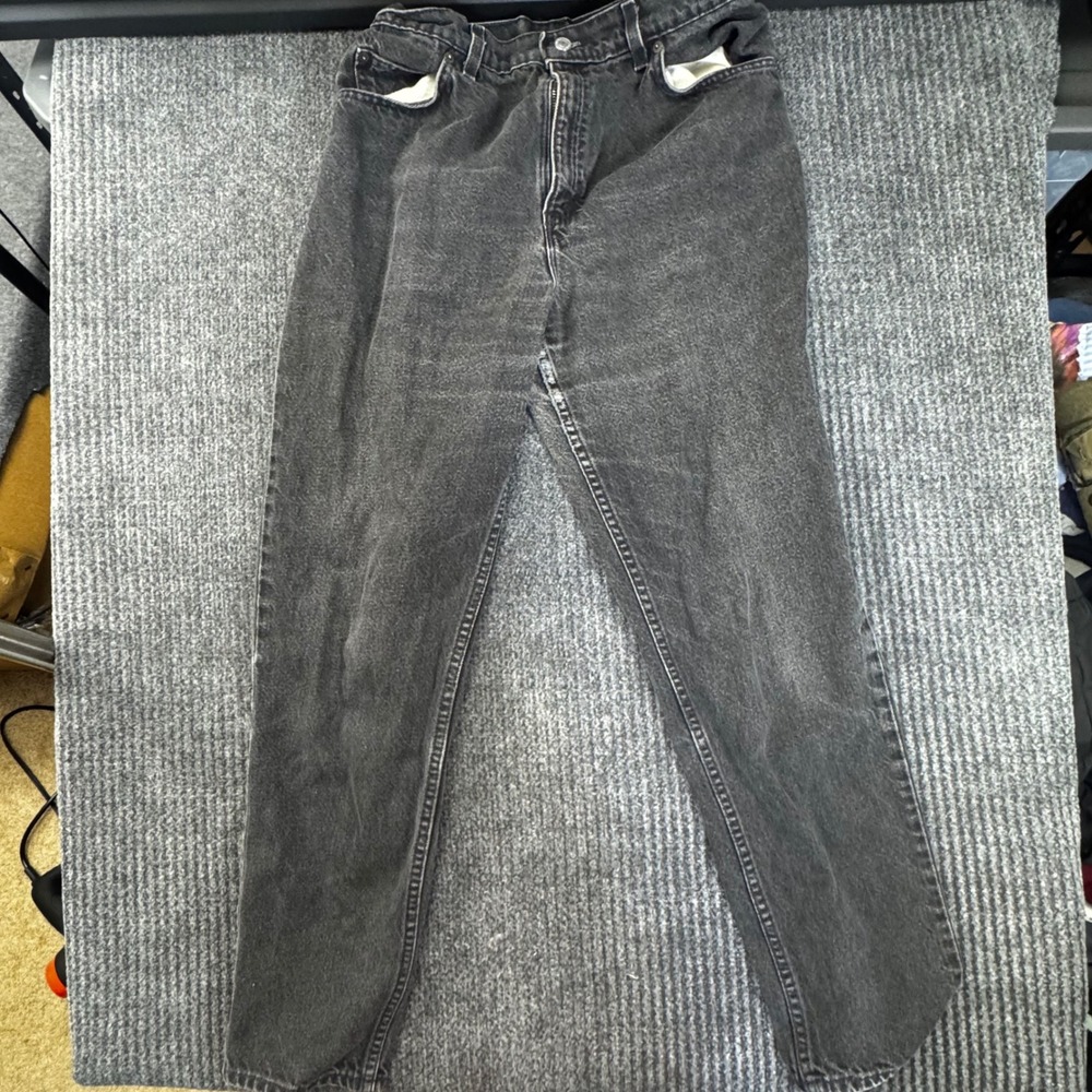 Vintage Levis 951 Relaxed Fit Tapered Leg Jeans Black Made in USA Womens 12 Med